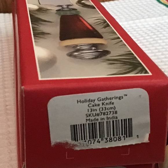 NWT Lenox Holiday Gatherings Cake Knife , 13 inches( 33 cm) - Picture 7 of 8